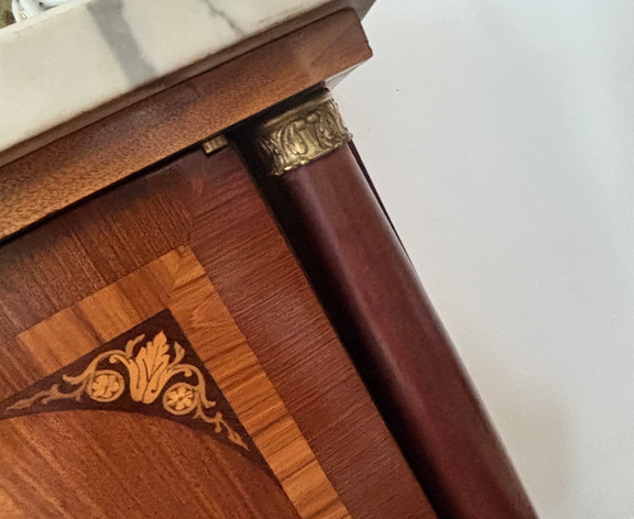 FRENCH ANTIQUE EMPIRE STYLE BEDSIDE CABINET
