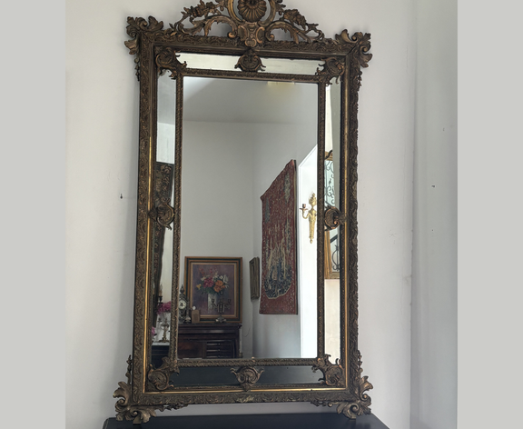 FRENCH ANTIQUE LOUIS XV STYLE MIRROR