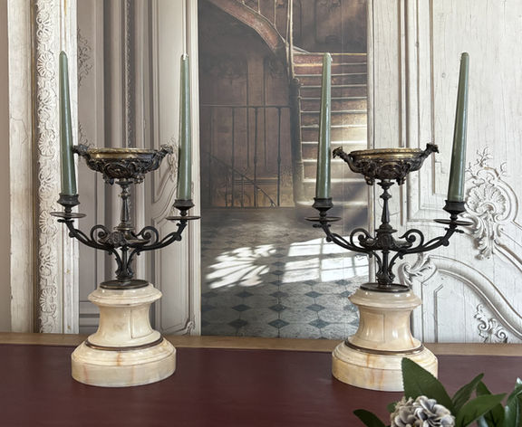 PAIR OF FRENCH ANTIQUE CANDELABRAS