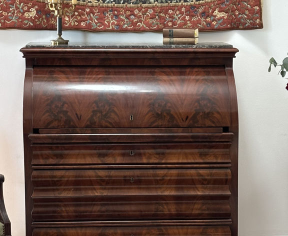 ANTIQUE ENGLISH CYLINDER SECRETARY