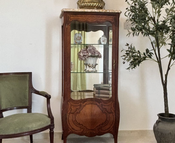 FRENCH ANTIQUE LOUIS XV SHOWCASE