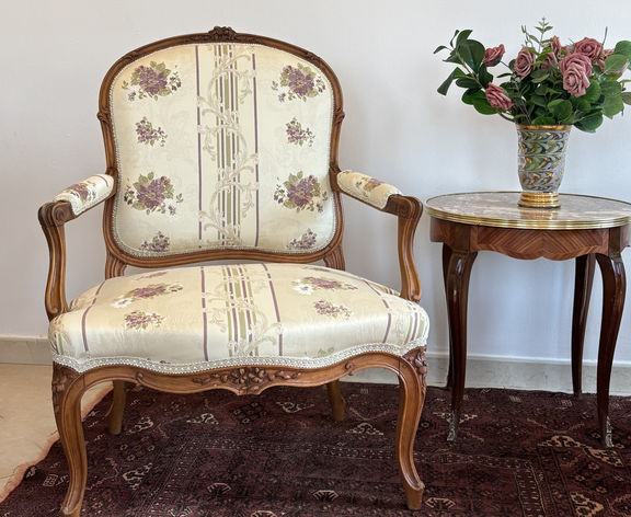 Pair of French antique armchairs