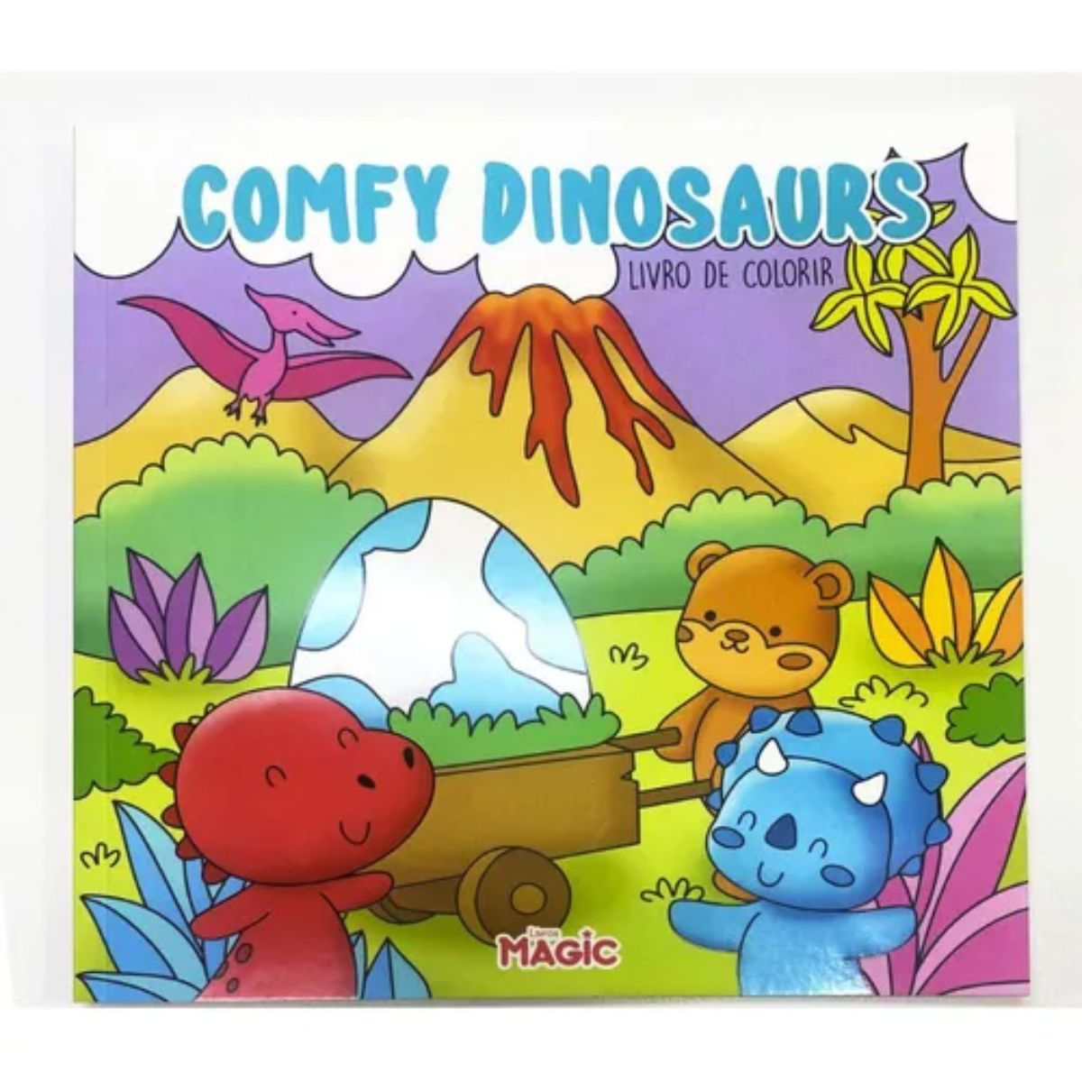Livro De Colorir Bobbie Goods Comfy Dinosaurs  - Magic Kids