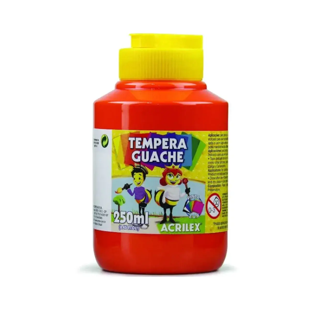 Tinta Guache 250Ml Vermelho Fogo - Acrilex