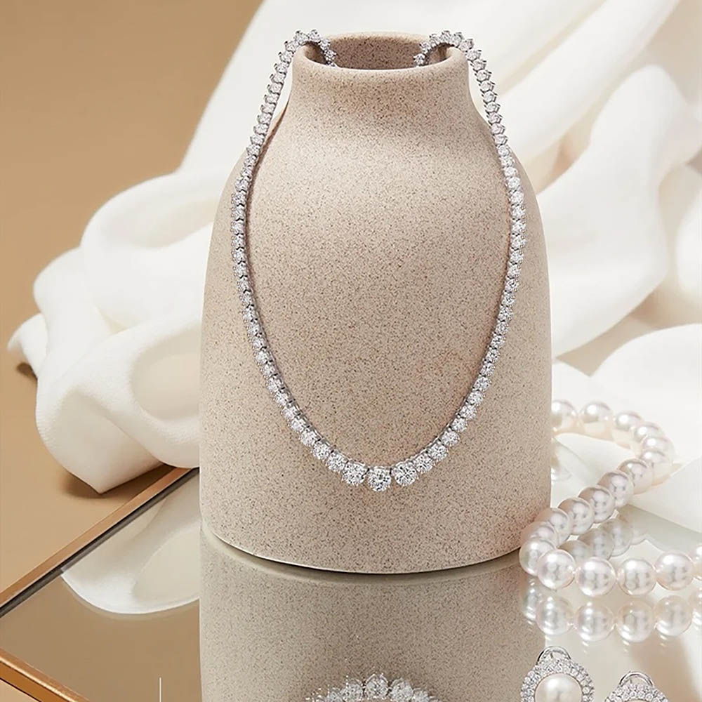 Celestial Radiance Tennis Necklace