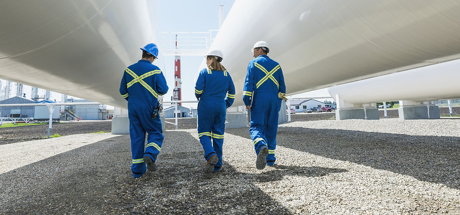 Workers at Gas Plant