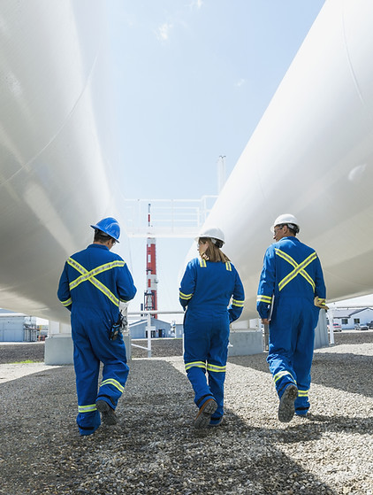 Workers at Gas Plant
