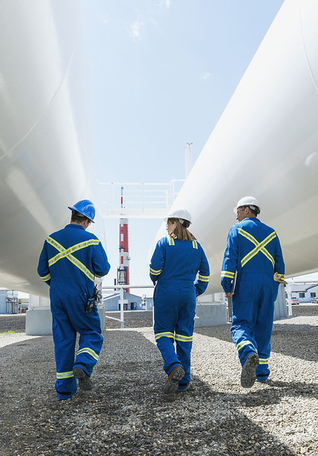 Workers at Gas Plant