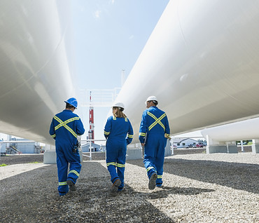 Workers at Gas Plant