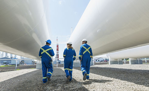 Workers at Gas Plant