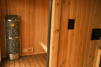IKI 9kw Traditional Dry Sauna heater paired with HUUM wifi remote start