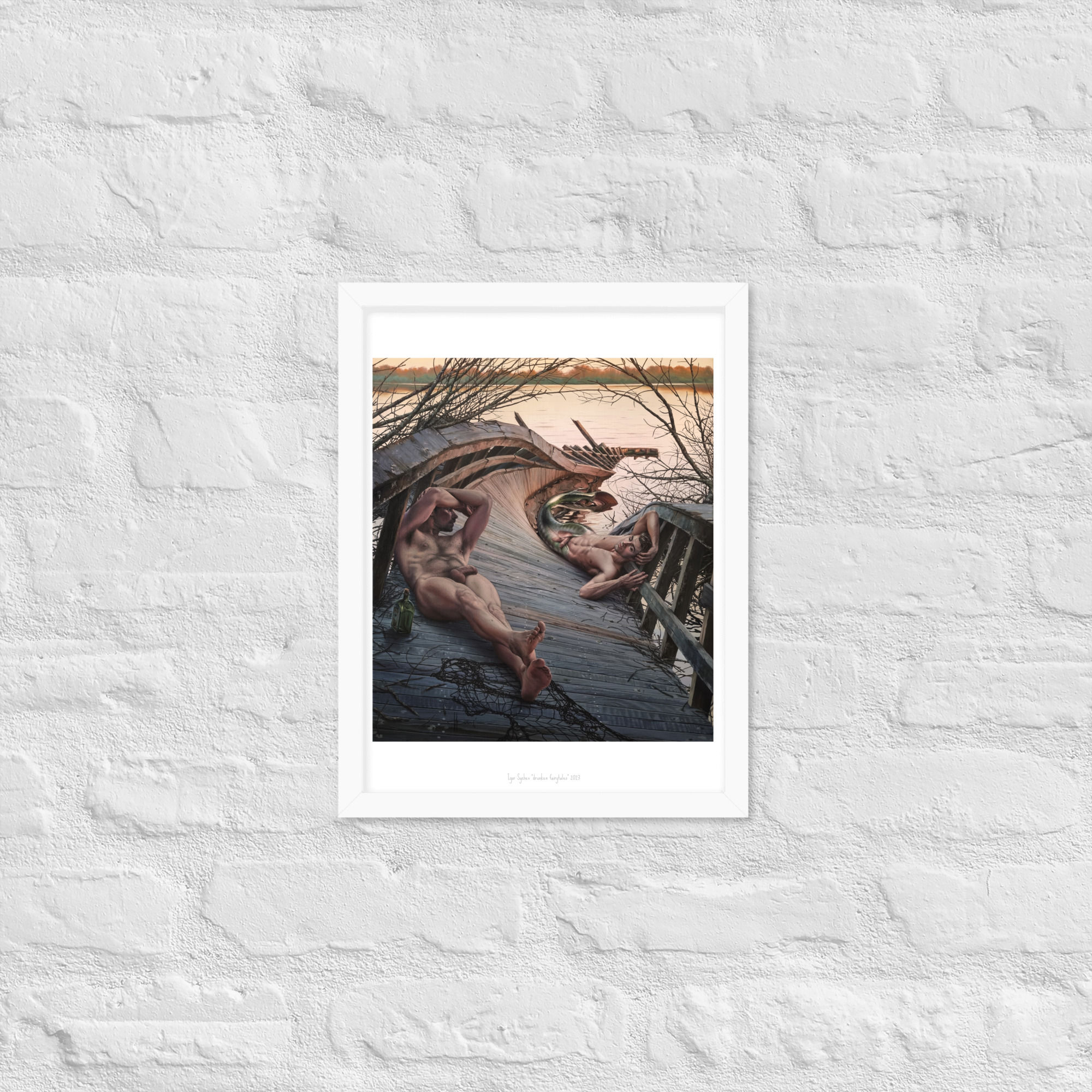 Framed matte paper poster
