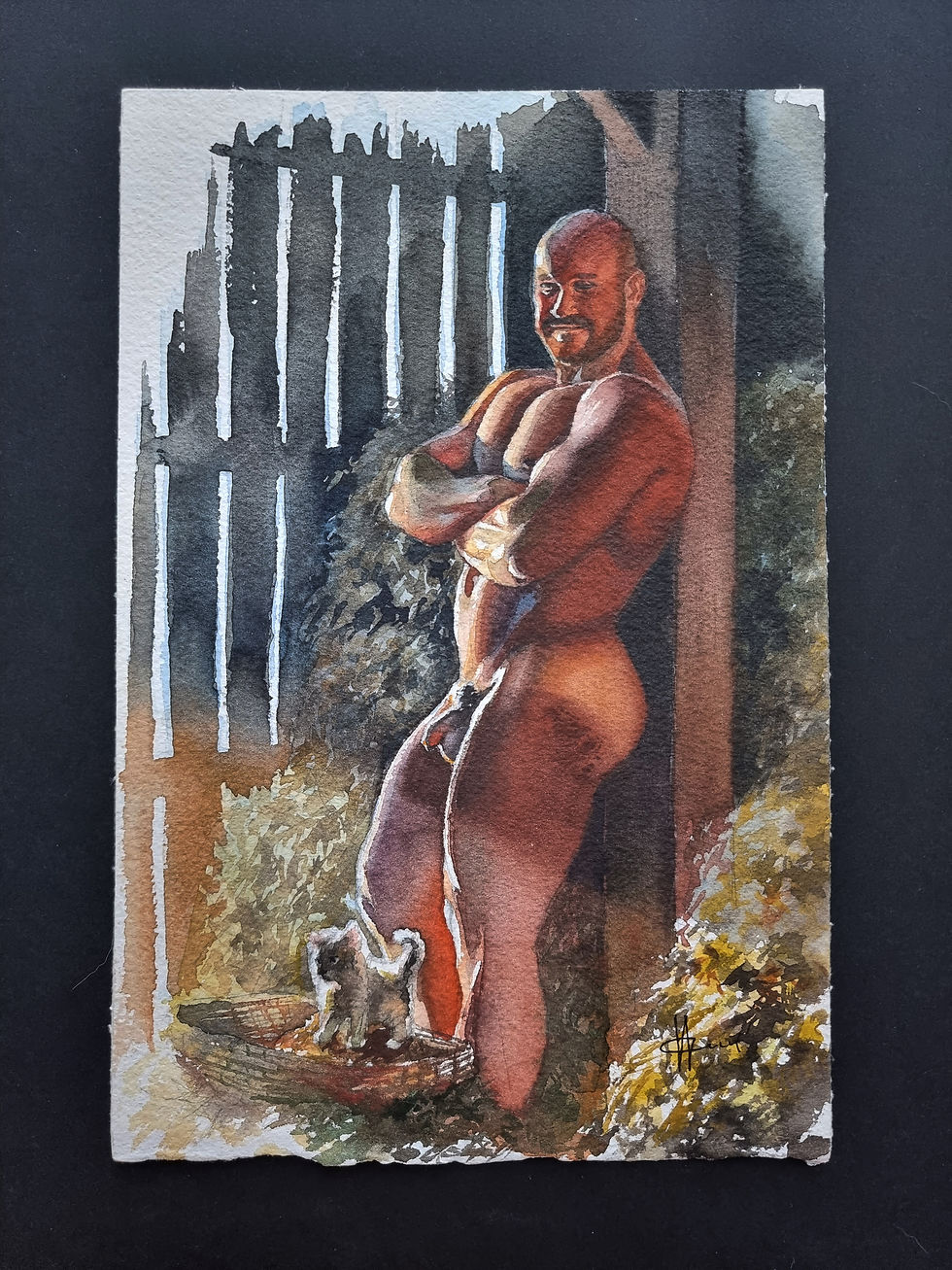 sketch 2 for "idlers" oilpainting (SOLD)
