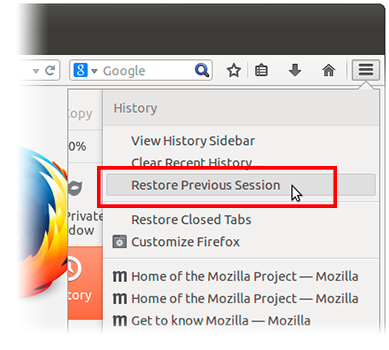 How to stop Firefox from Opening Last Session