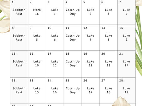 March Scripture Journaling Plan: Mark 16 - Luke 21