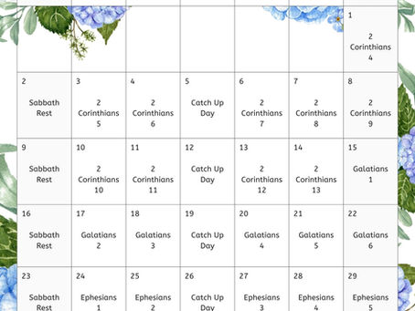 August Scripture Journaling Plan