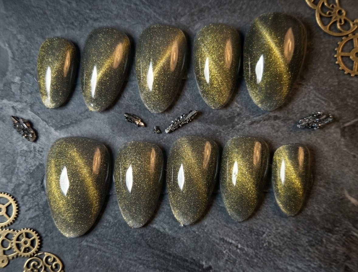 Gold cat's eyes