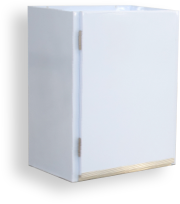 The wall unit consists of a single door