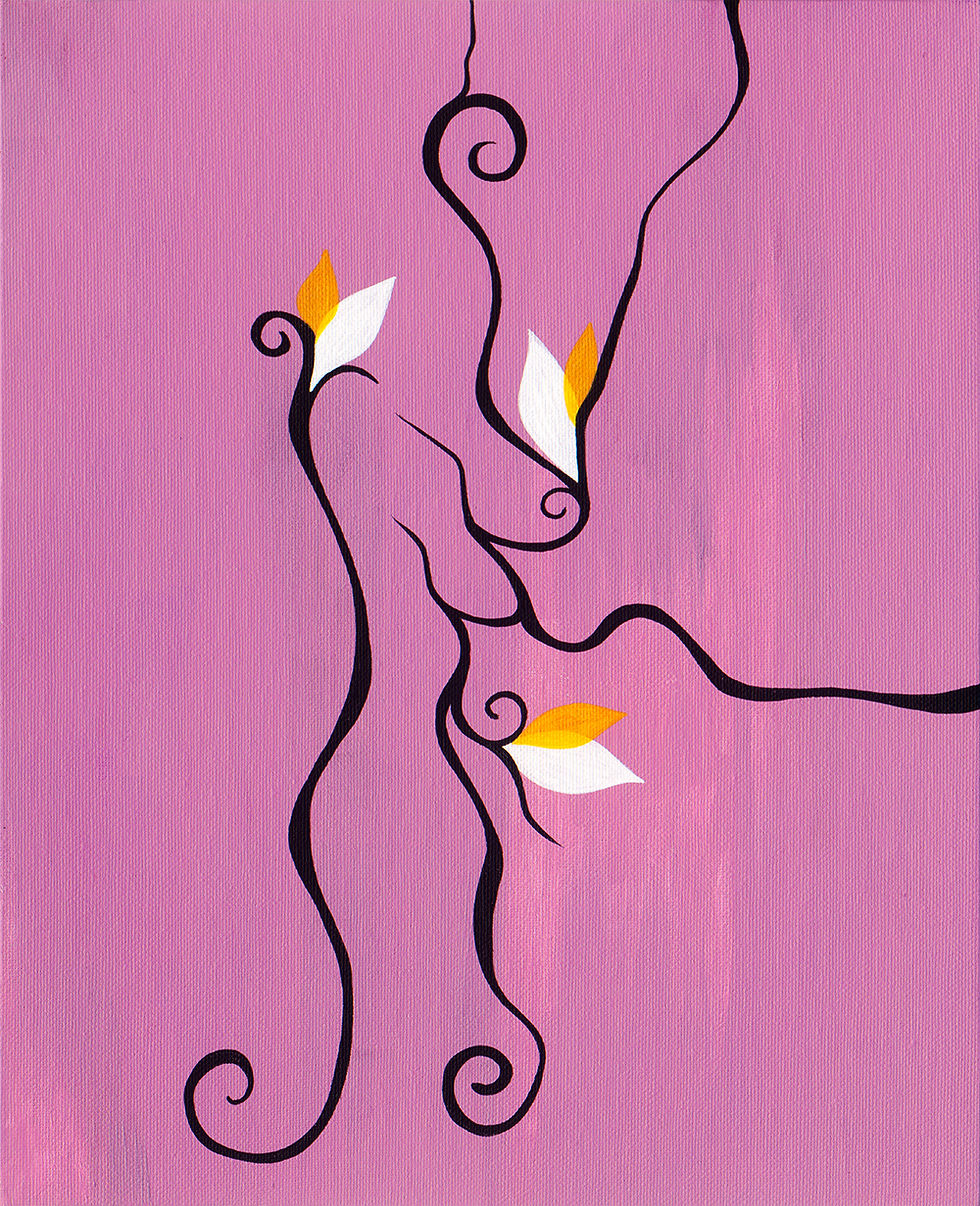The high priestess | Acrylic painting by Ariel Rebel | MissRebelCreates.com