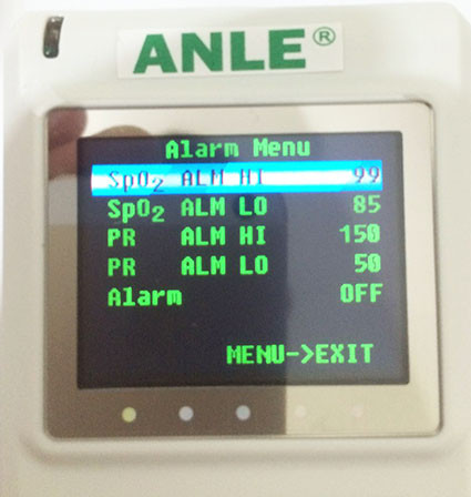 Miniatura: Oxímetro saturómetro LCD color-graba memoria -Alarma soft PC CMS60VET