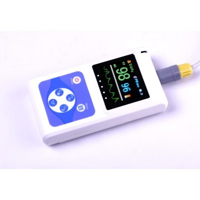 Oxímetro saturómetro LCD color - graba memoria - Alarma soft PC CMS60D