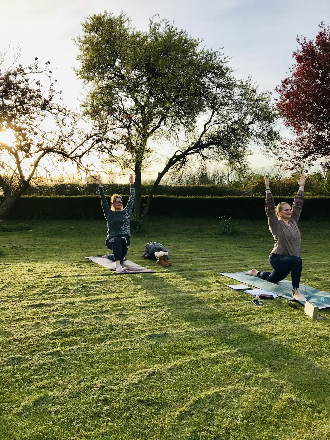 Outdoor yoga this evening! content media