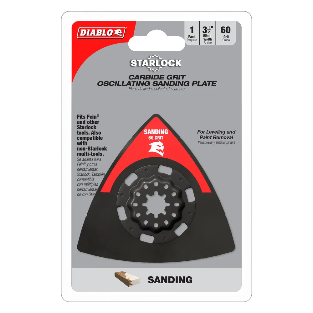 Diablo 3-1/2 in. 60-Grit Starlock Carbide Grit Oscillating Sanding Plate