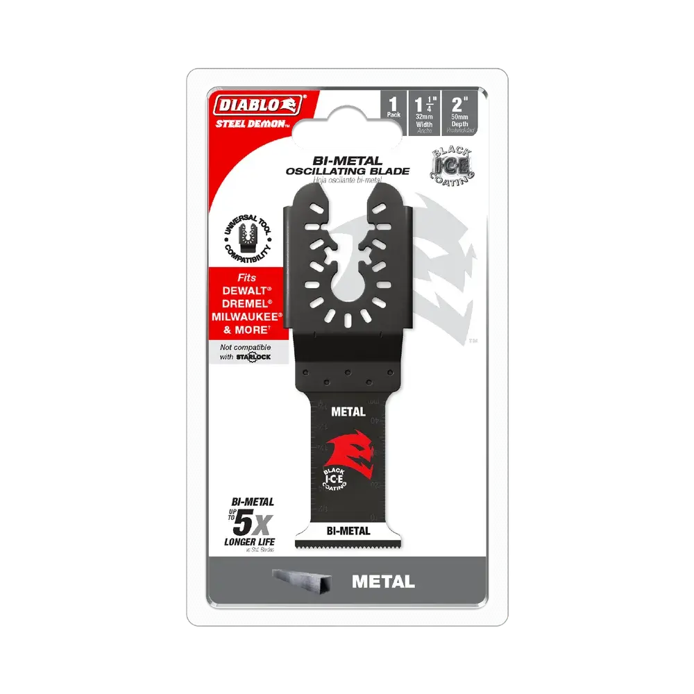 Diablo 1-1/4 in. Universal Fit Bi-Metal Oscillating Blade for Metal