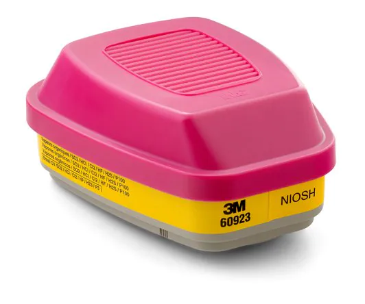 Thumbnail: 3M™ Organic Vapor/Acid Gas Cartridge/Filter 60923, P100