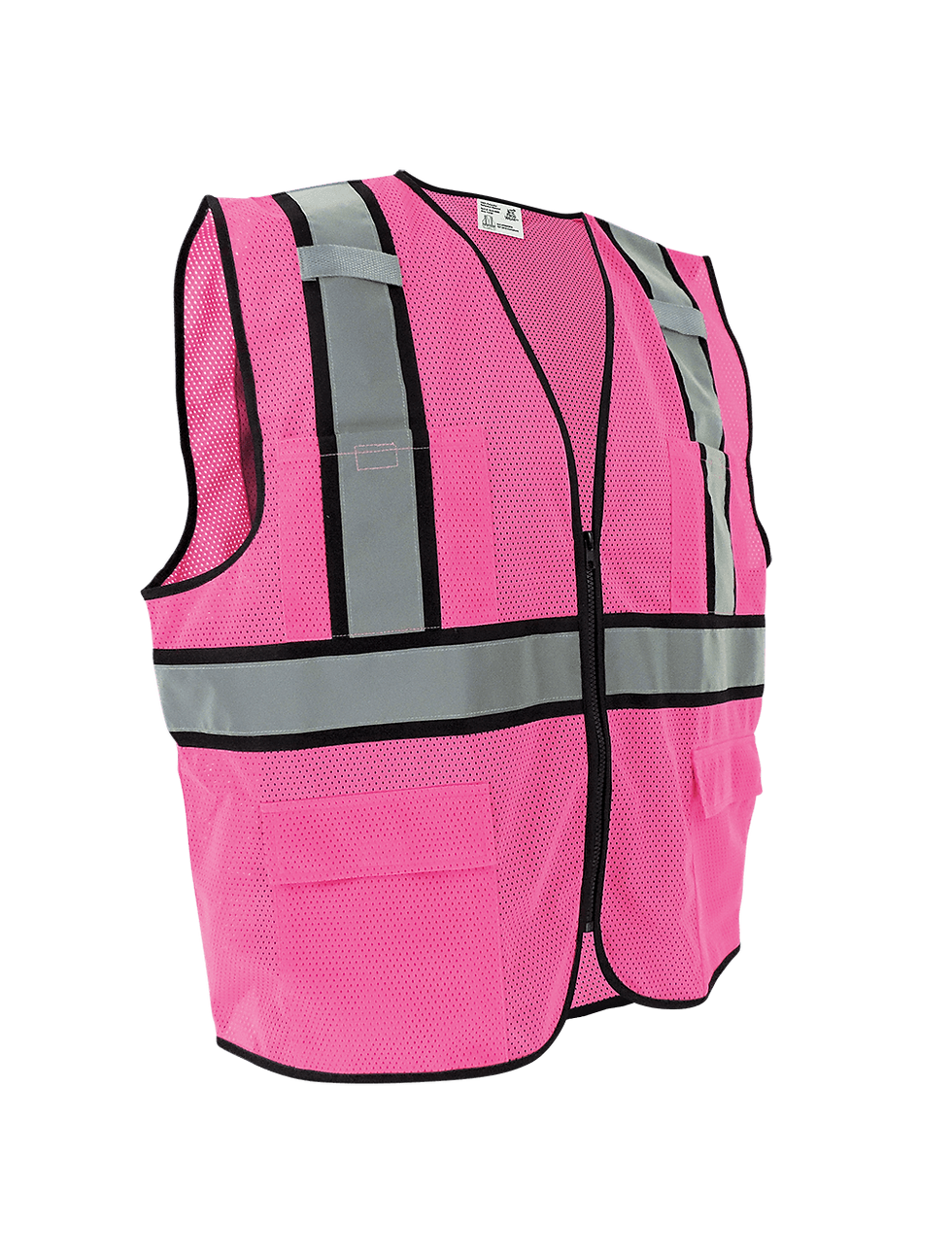 Thumbnail: FrogWear® HV Enhanced Visibility Pink Surveyors Safety Vest
