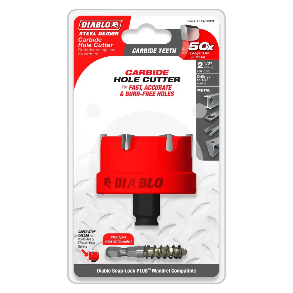Diablo 2-1/2" Steel Demon™ Carbide Teeth Hole Cutter