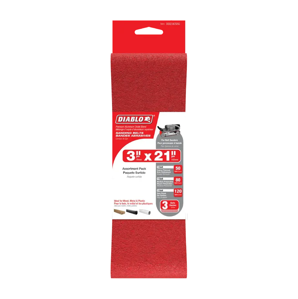 Diablo 3" x 21" Sanding Belts (5-pk)
