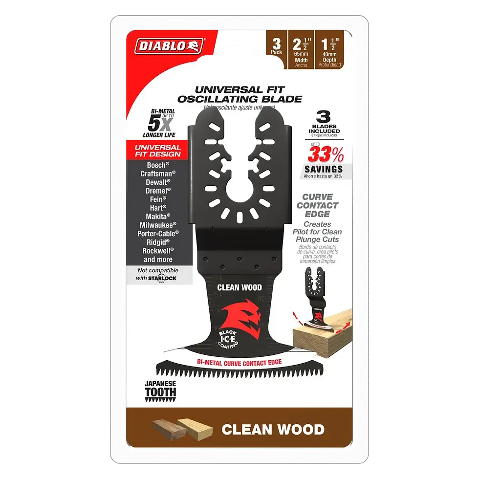 Thumbnail: Diablo 2-1/2" Demo Demon™ Universal Fit Bi-Metal Oscillating Blade