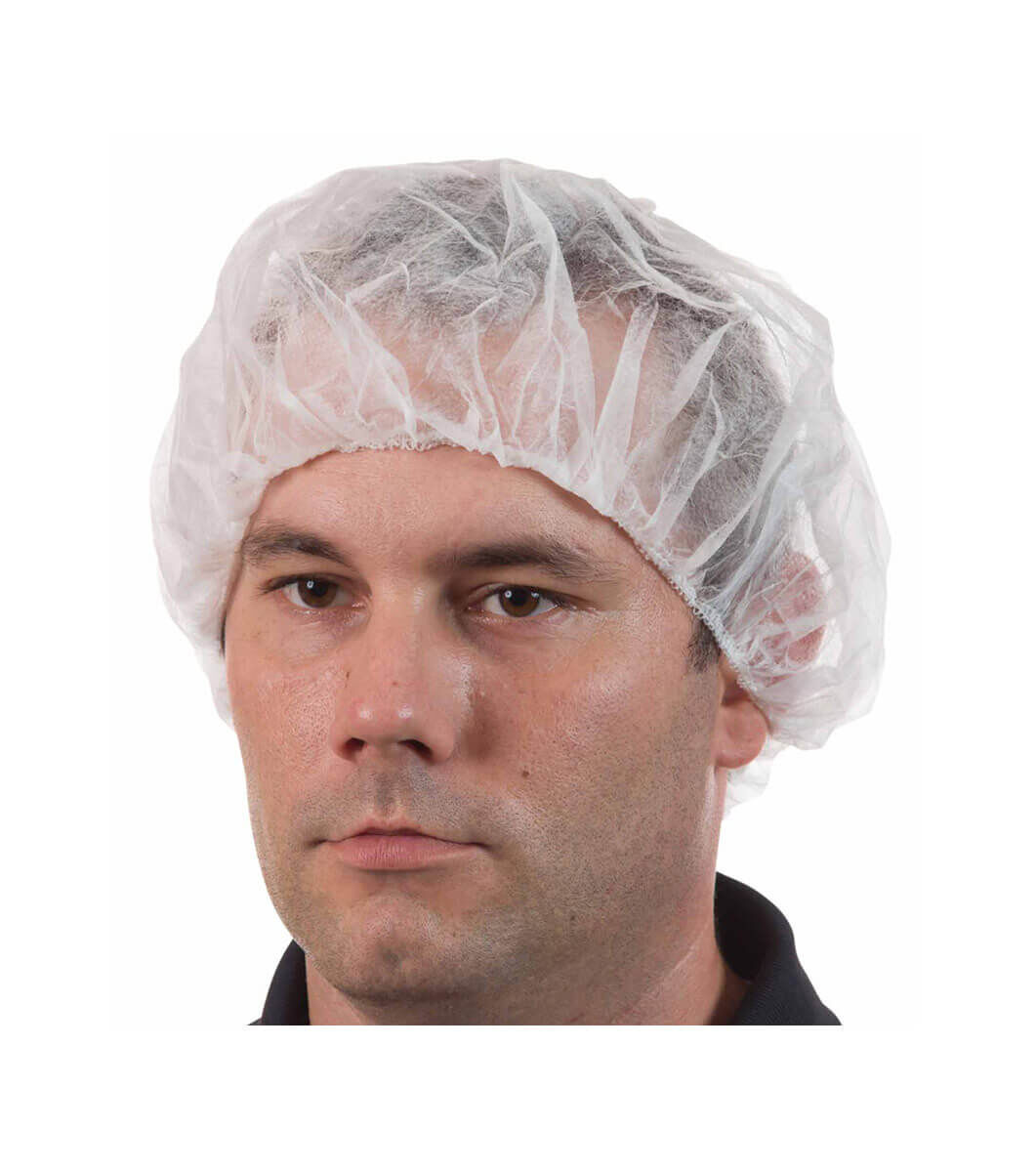 Polypropylene 24" White Bouffant Cap (1000 per case)
