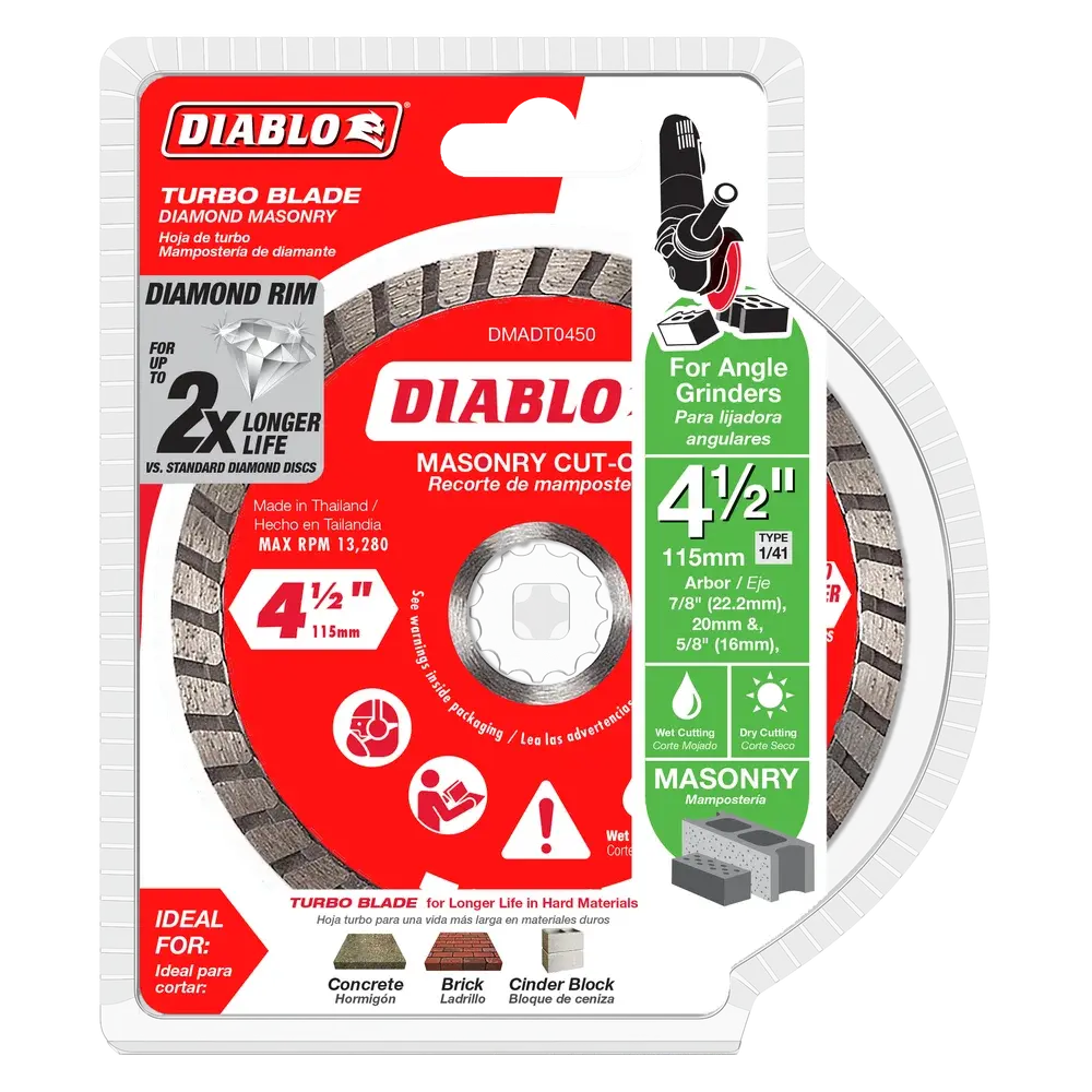 Diablo 4-1/2" Diamond Turbo Masonry Cut-Off Disc