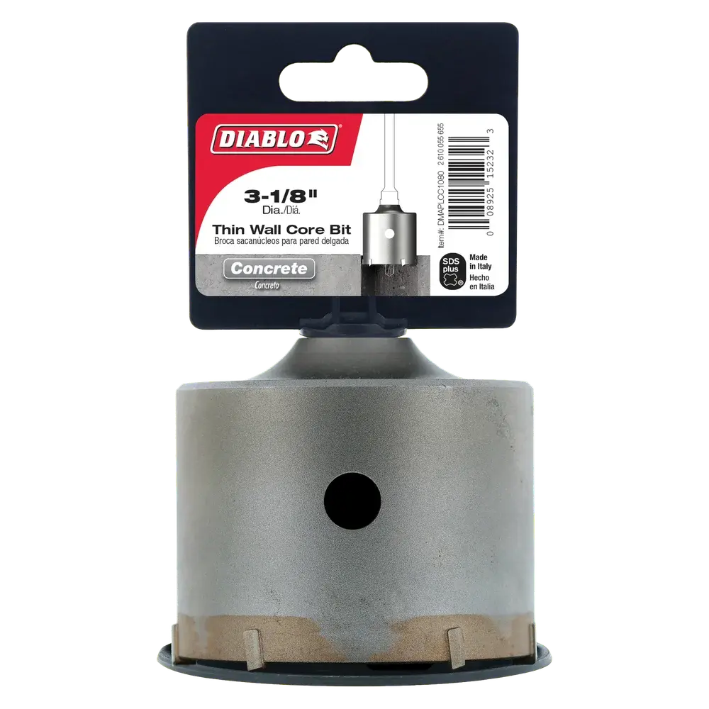 3-1/8" SDS-Plus Carbide Tipped Thin Wall Core Bit