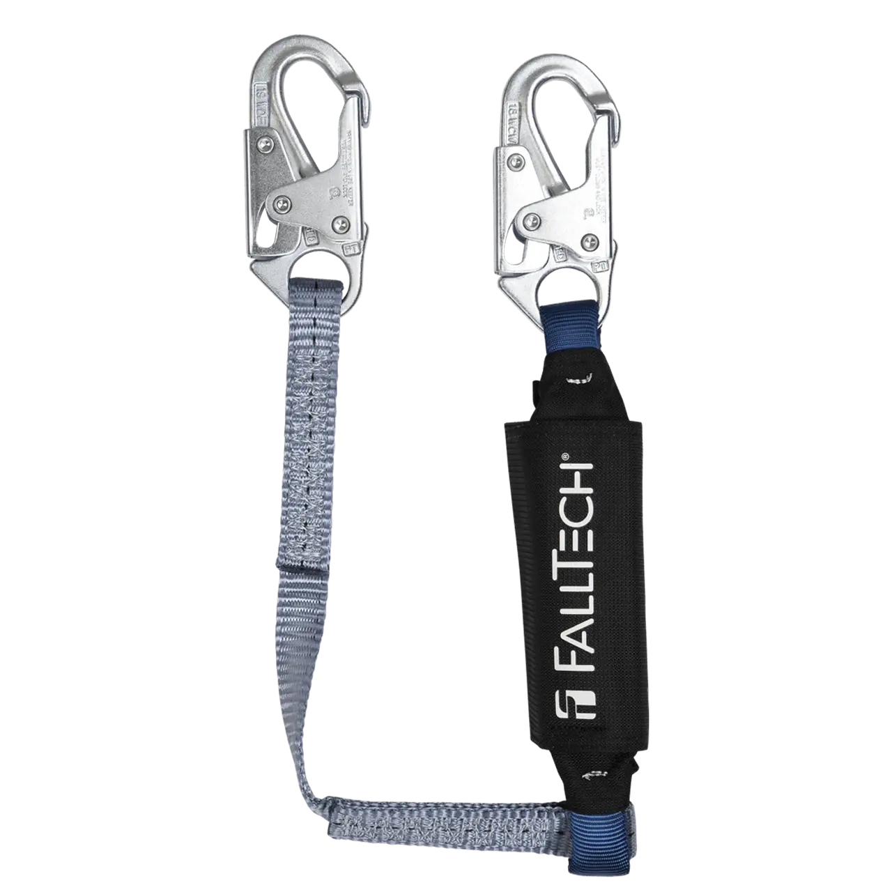 4' ViewPack® Energy Absorbing Lanyard, Single-leg with Steel Snap Hooks
