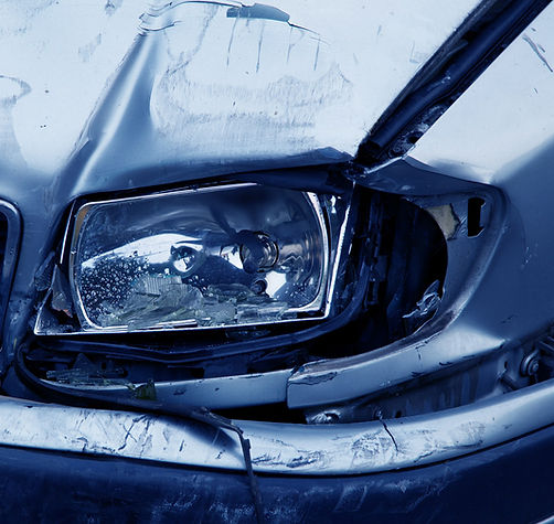 Damaged car for scrapping