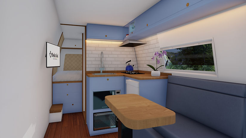 Projeto 3D - Motorhome internamente