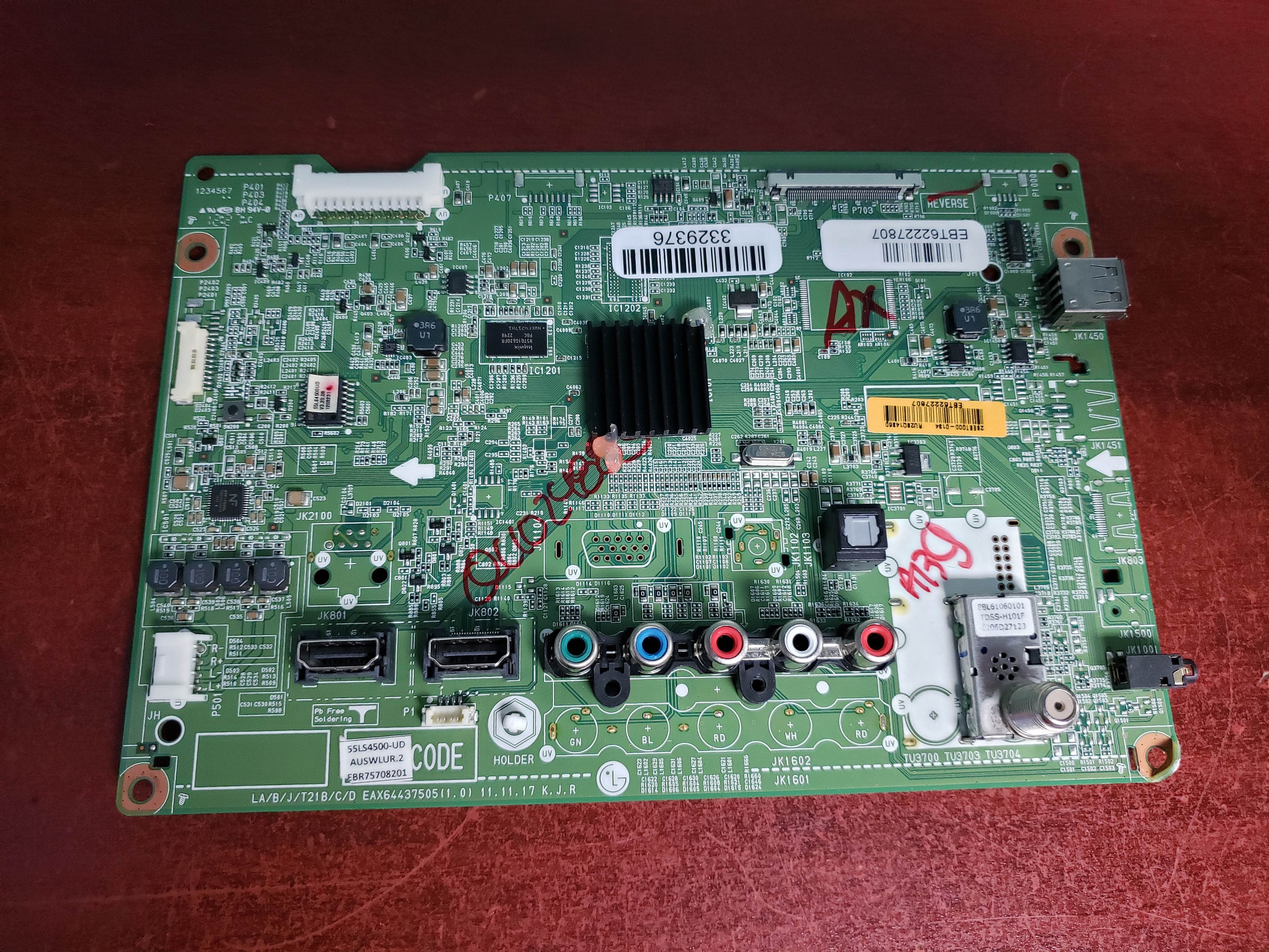 LG EBt62227807, MAIN BOARD, MODEL 55LS4500-Ud