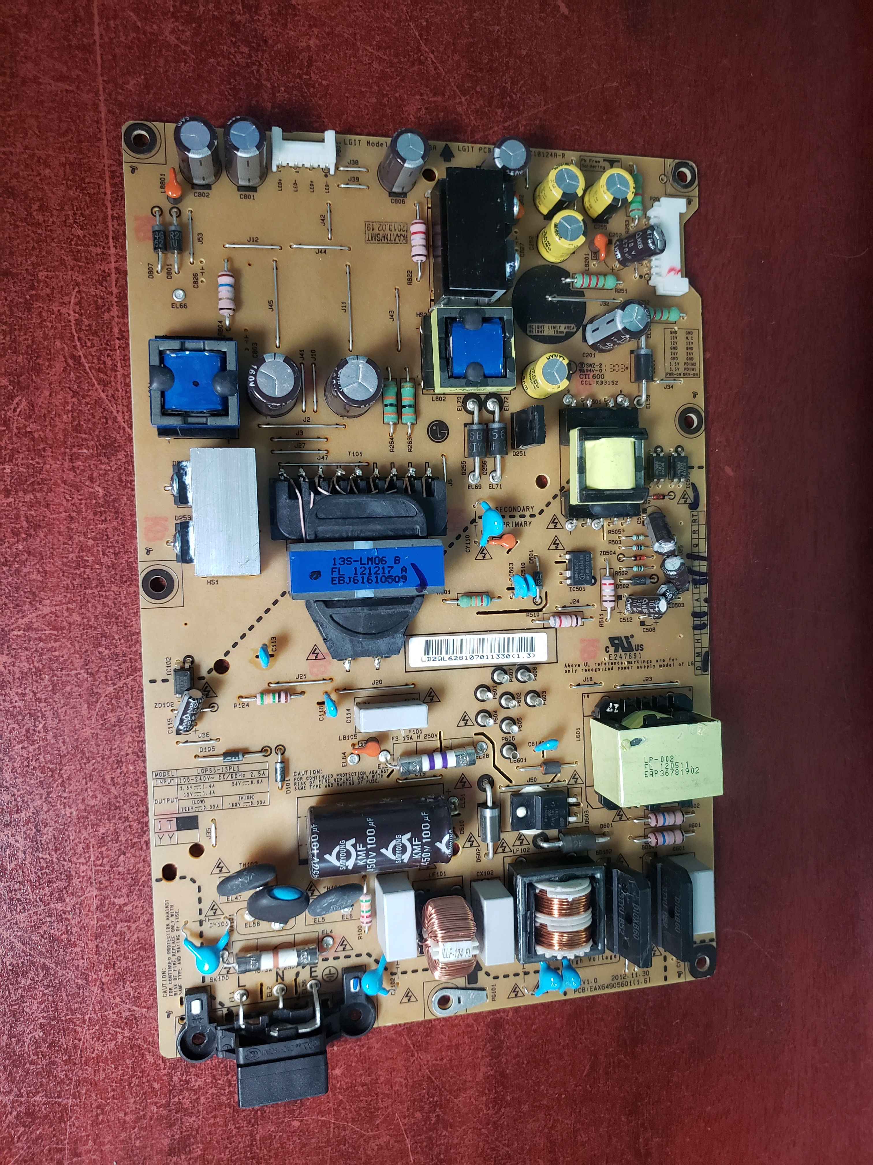 POWER SUPPLY EAY62810701 LG 55LN5700-UH