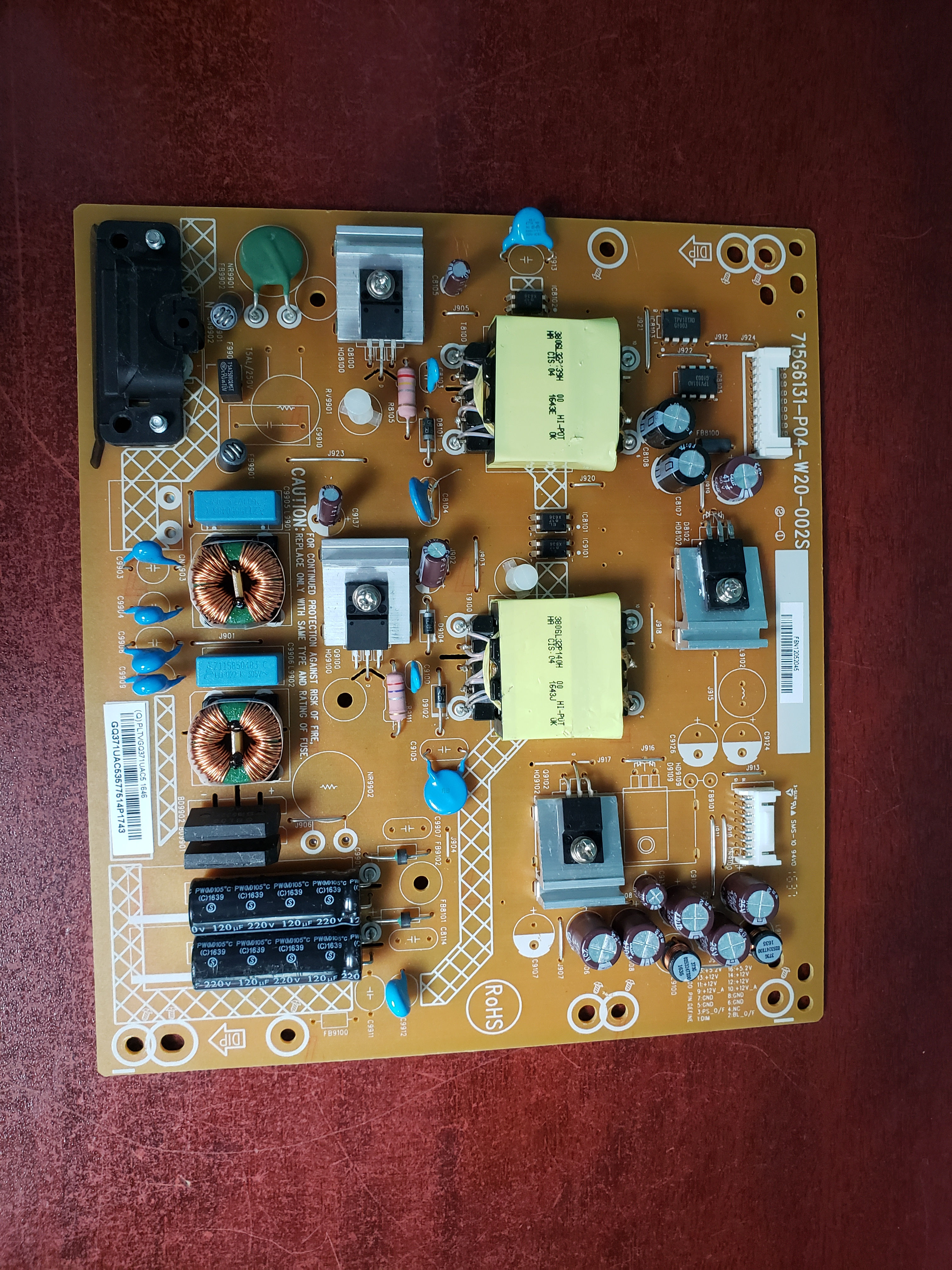 POWER SUPPLY PLTVGQ371UAC5 VIZIO D43N-E1