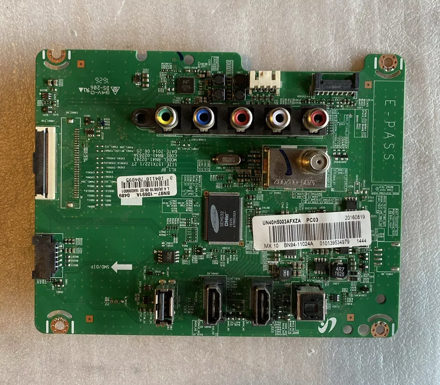 SAMSUNG BN94-11024A,Main Board,Model UN40H5003AFXZA ID01