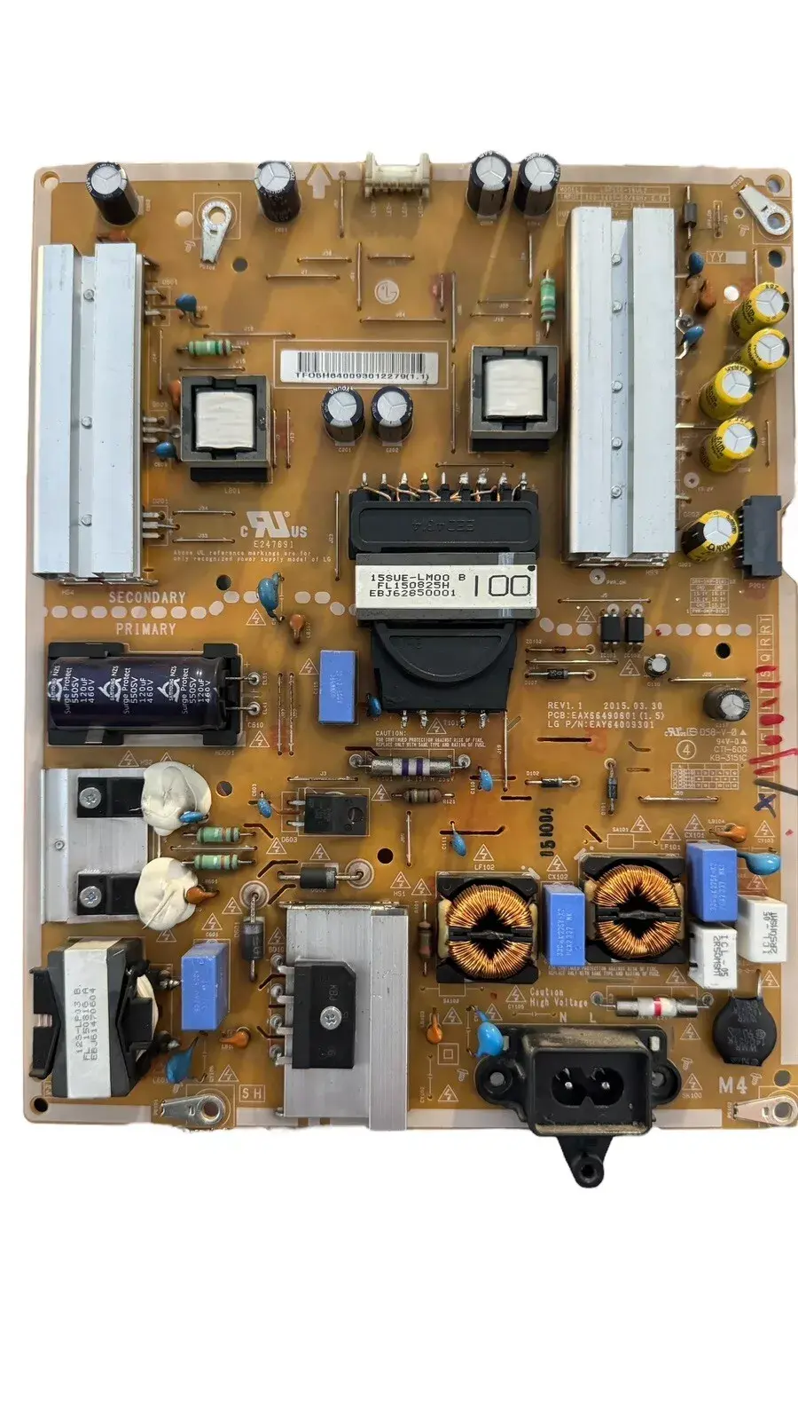 LG EAX66490601,POWER SUPPLY,MODEL LGP55E-15UL2