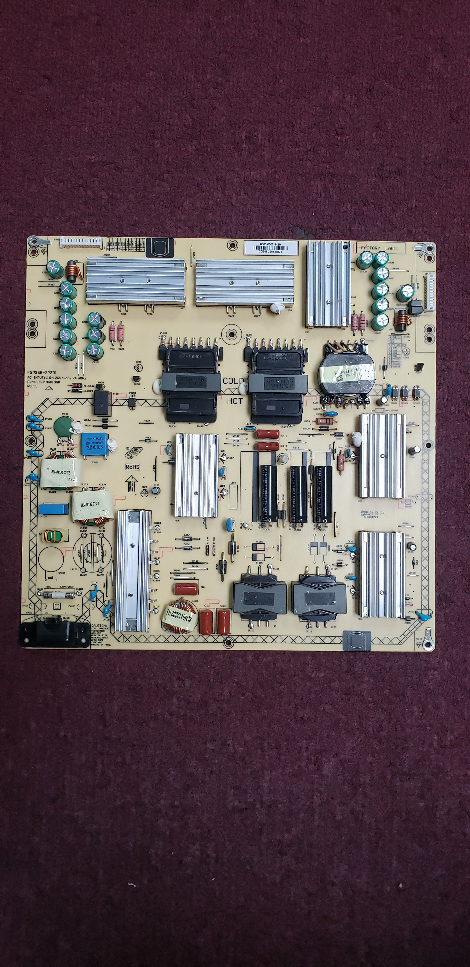 POWER SUPPLY 0500-0505-2480 VIZIO M65-D0