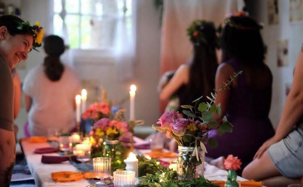 women gathering in shared space