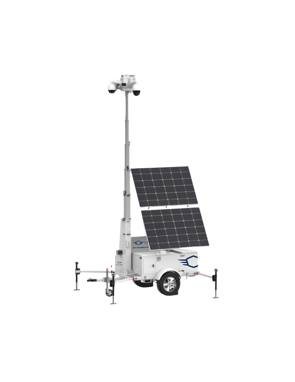 job site security trailer from Latium Technologies.