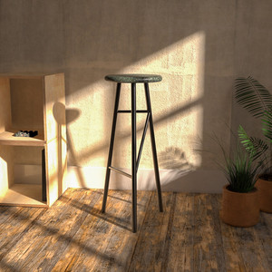 Sustainable bar furniture with RE-CD top