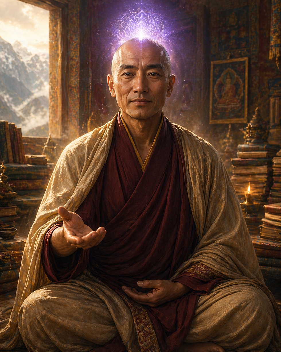Guardian of the Crown Chakra, inviting surrender to the intelligence that already guides.