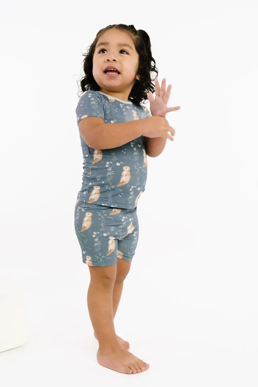 Otter Pals Bamboo Shorts Set